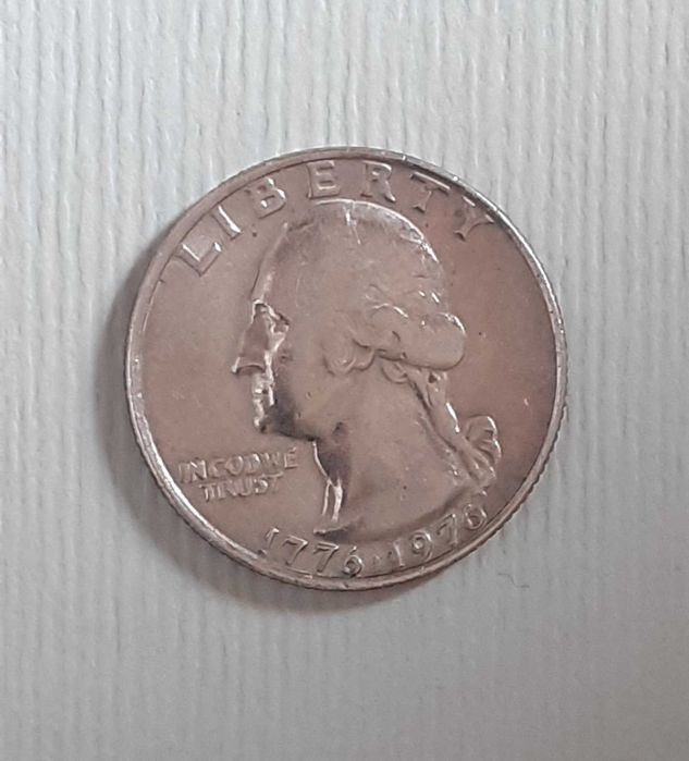 trzy  monety 25 centów  USA / z 1976  roku/ tzw. dobosz /unikalne