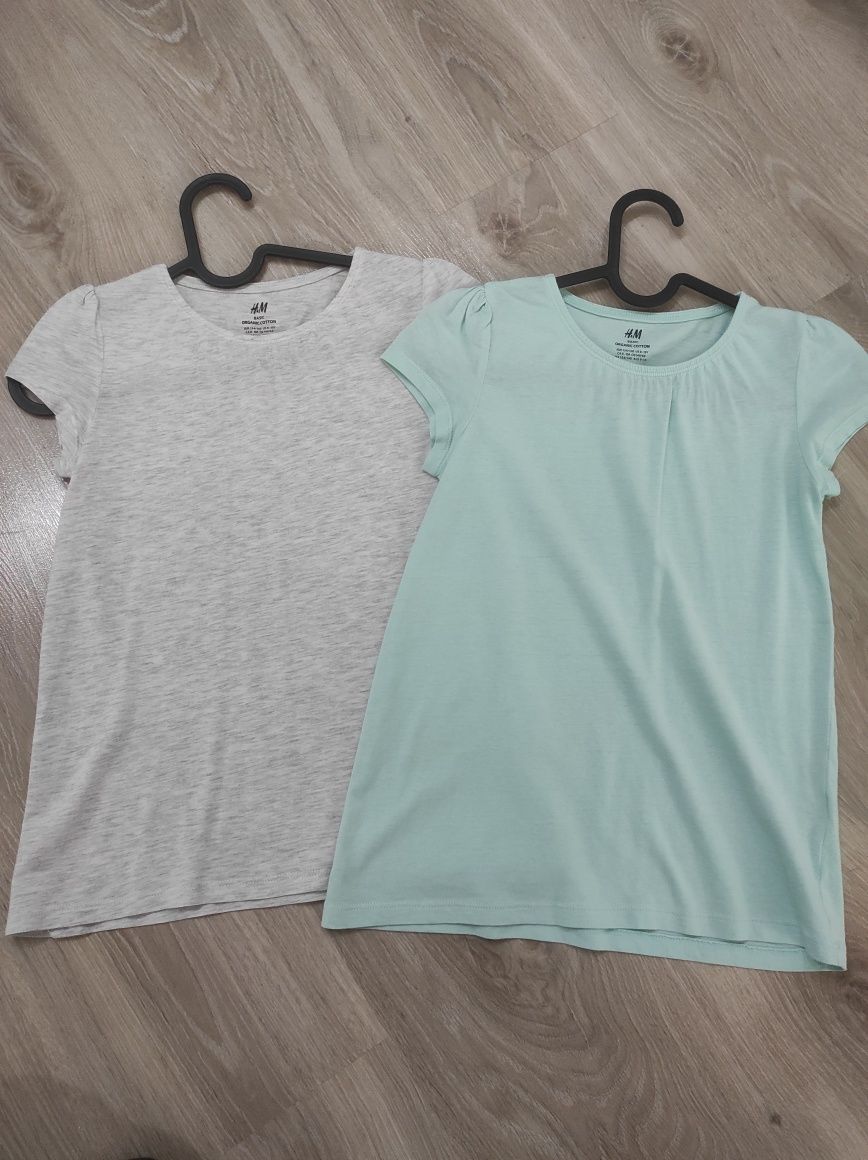 Bluzeczki z krótkim rękawem H&M r. 134/140