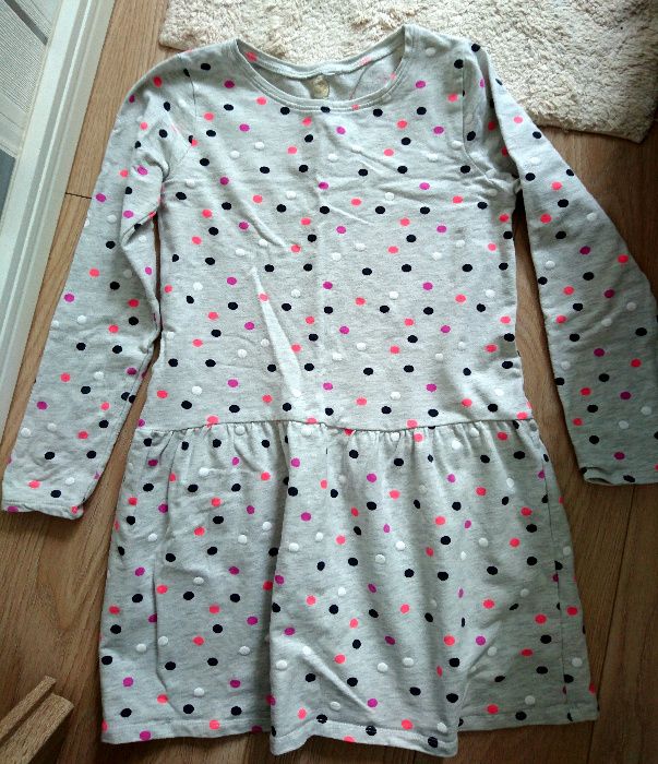 komplet,zestaw roz 134/140 ,sukienka,legginsy,bluzka,bluza