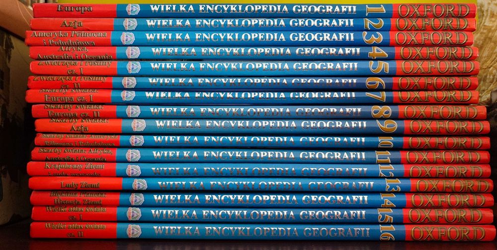 Wielka encyklopedia geografii 16 t. Komplet Nowy. Prezent komunia