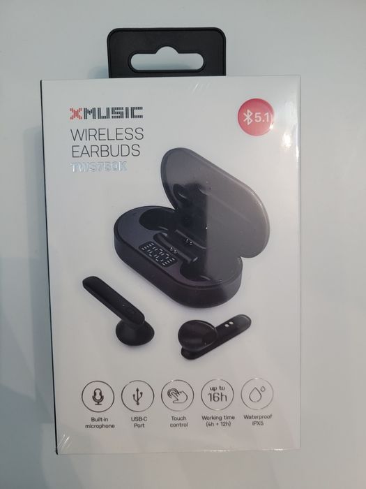 Słuchawki Wireless Earbuds TWS750K douszne bezprzewodowe nowe
