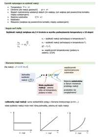 kinetyka, statyka  - notatki chemia rozszerzona do matury liceum