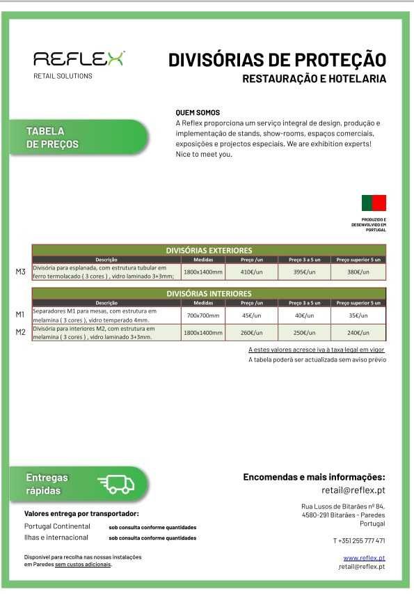 Divisória para interiores M2