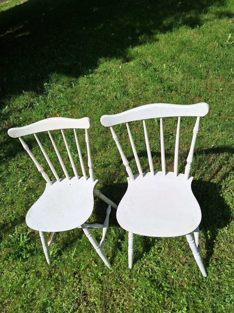 Vintage retro dwa krzesła plus jedno gratis