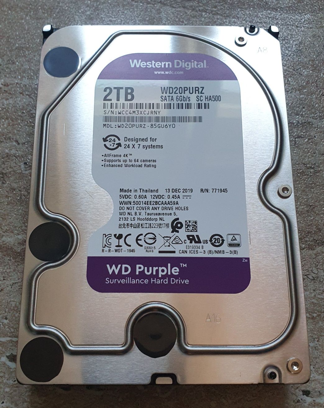 Dysk HDD  WD Purple 2TB