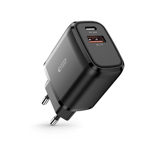 Tech-Protect C20W 2-Port Network Charger Pd20W/Qc3.0 Black