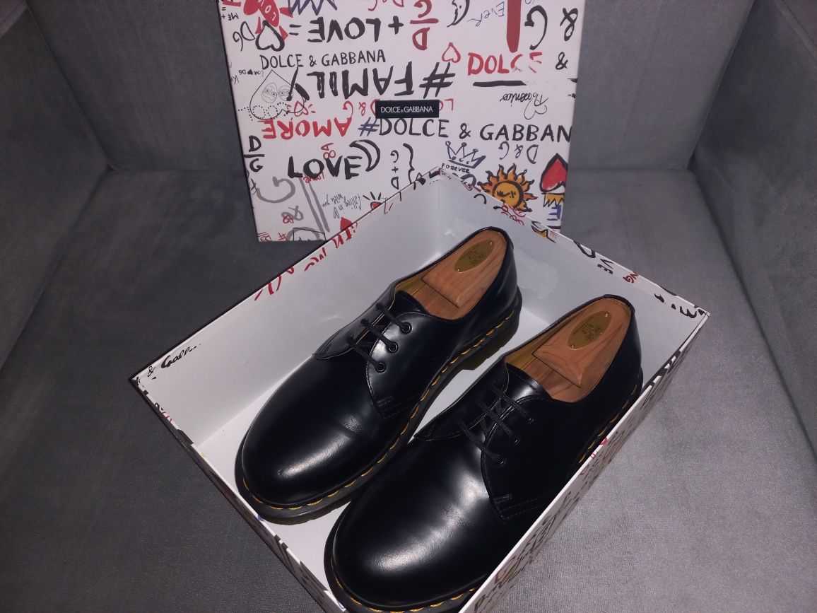 Туфлі оксфорди Dr. Martens 1461 — Black Smooth Original+Подарунок