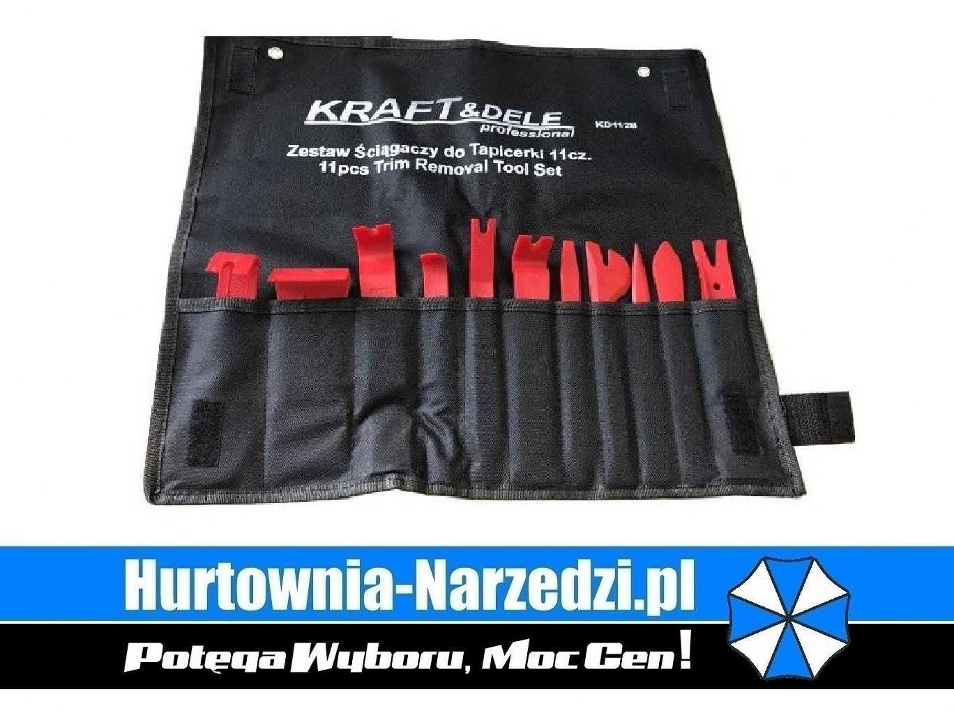 Ściągacze, łyżki do demontażu tapicerki 11-elementów
