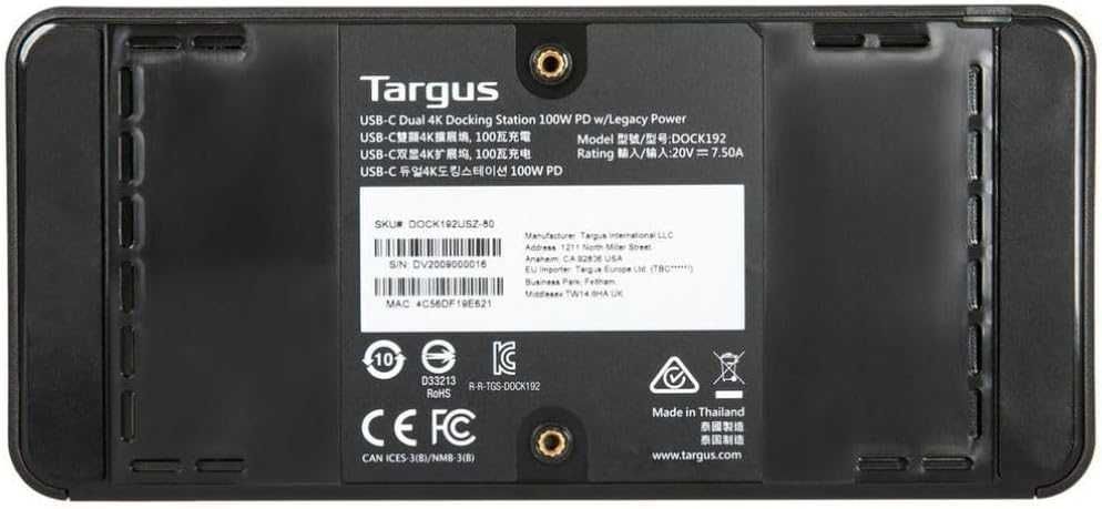Док-станція Targus USB-C D4K Docking Station with 100W Power Delivery