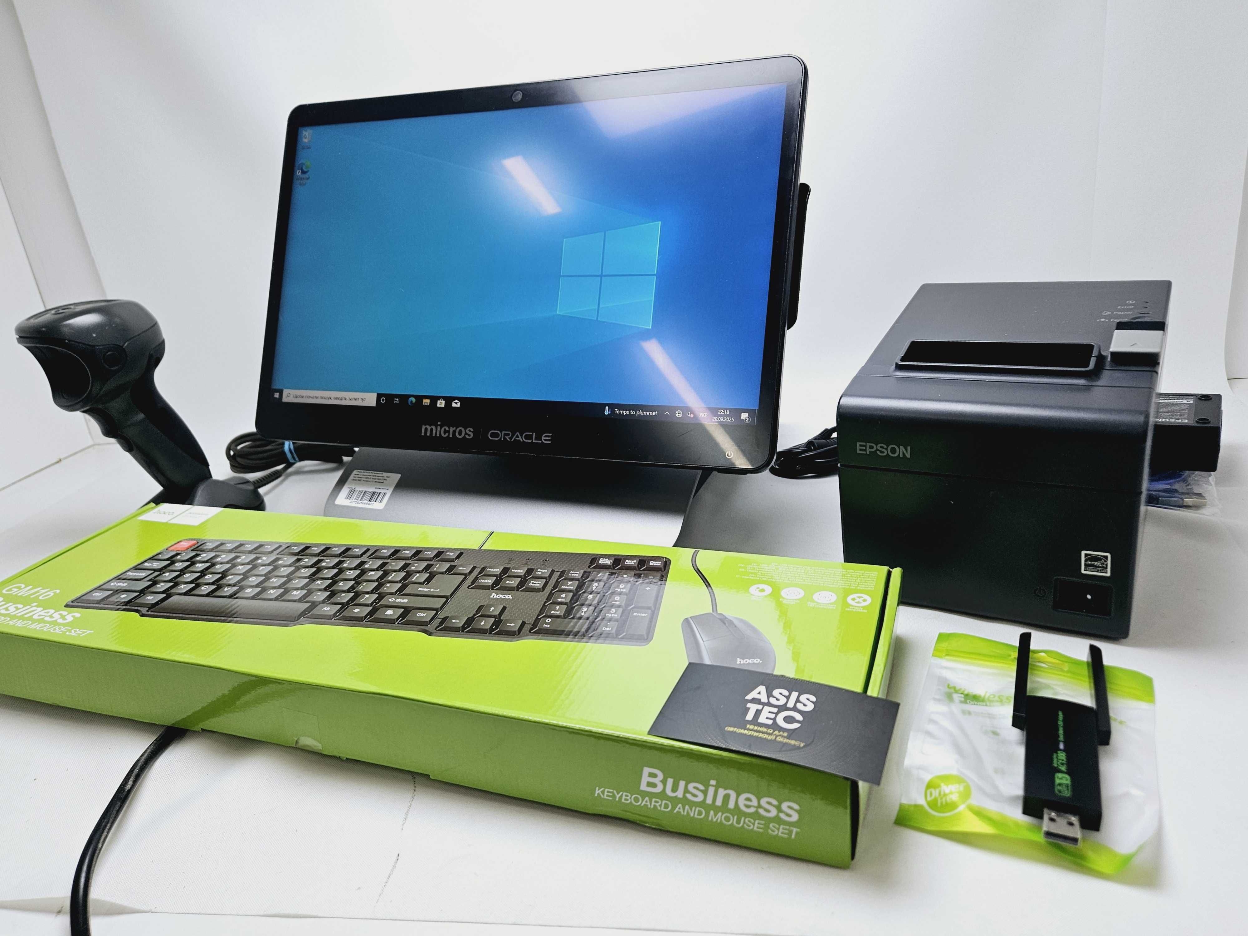 КОМПЛЕКТ POS термінал Oracle 15.6" /принтер чеків /2D штрихкод сканер