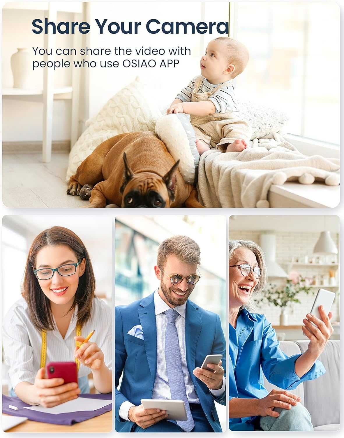Gncc P1 Wewnętrzna Kamera Bezpieczeństwa Z Noktowizorem 2.4g Wifi 360
