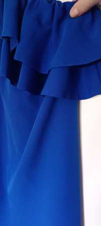 Sukienka niebieska z falbanką bocca m L xl