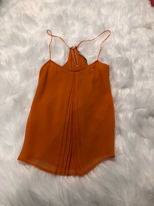 top laranja tamanho m zara