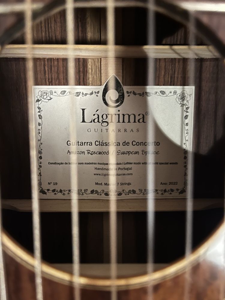 Guitarra clássica de concerto l sete cordas
