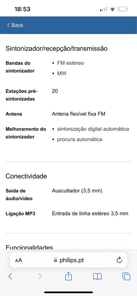 Sistema micro de som clássico MCM166/12