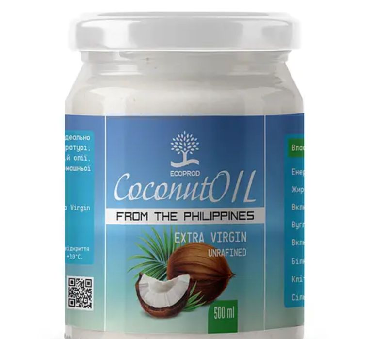 Кокосова олія нерафінована Extra Virgin (Філіпіни) 500 мл