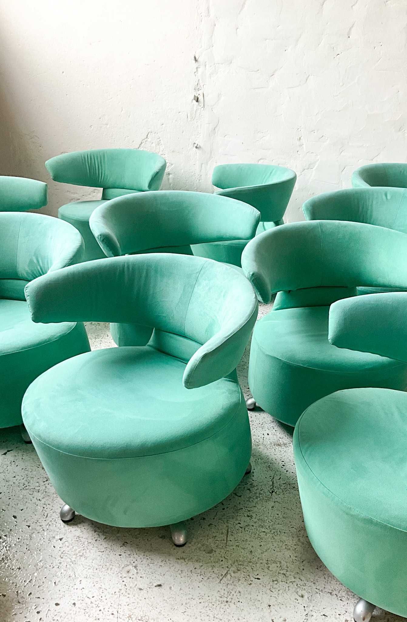 Cassina włoskie fotele obrotowe Biki Toshiyuki Kita lata 2000 vintage