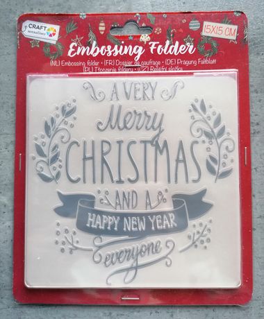 Embossing folder świąteczny motyw 15 x 15 cm