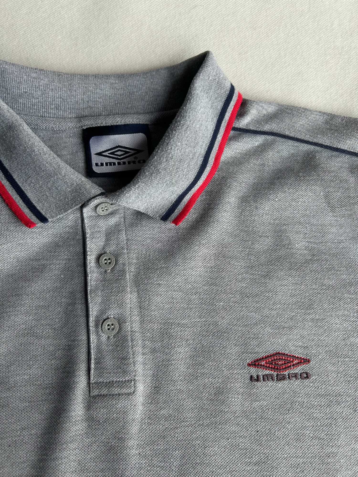 UMBRO Szara koszulka polo rozmiar L