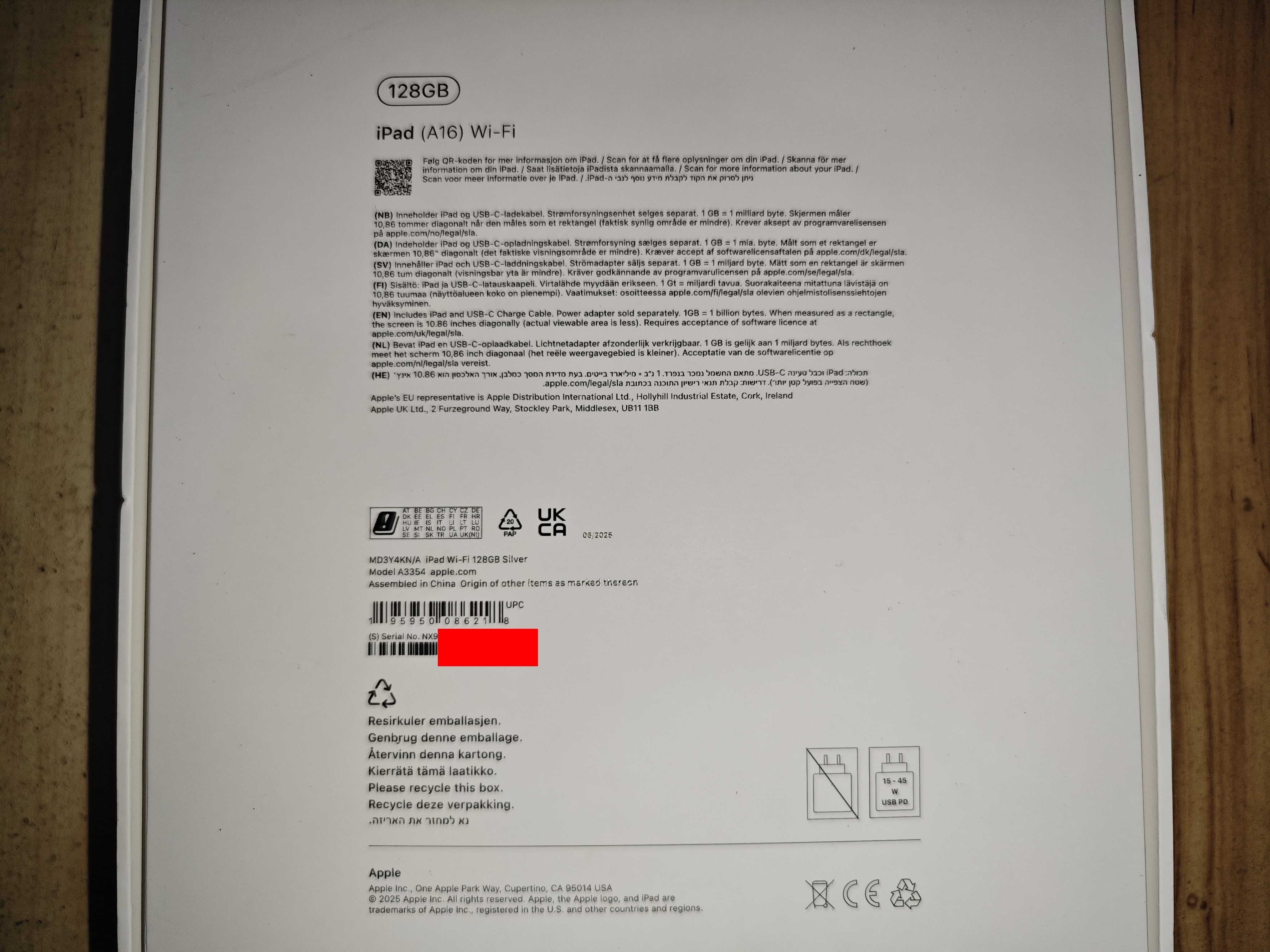 NOWY Tablet APPLE iPad 11" 11 gen. 128 GB Wi-Fi Srebrny