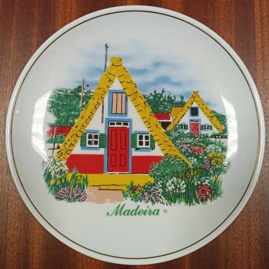 Prato alusivo à Ilha da Madeira, com 19,5 cm de diâmetro