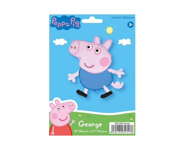 Balon foliowy 24" FX - Świnka George (Peppa), pakowany, duży, 61cm