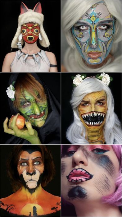 Makijaż na Halloween, Malowanie twarzy, Malowanie buziek, Facepainting