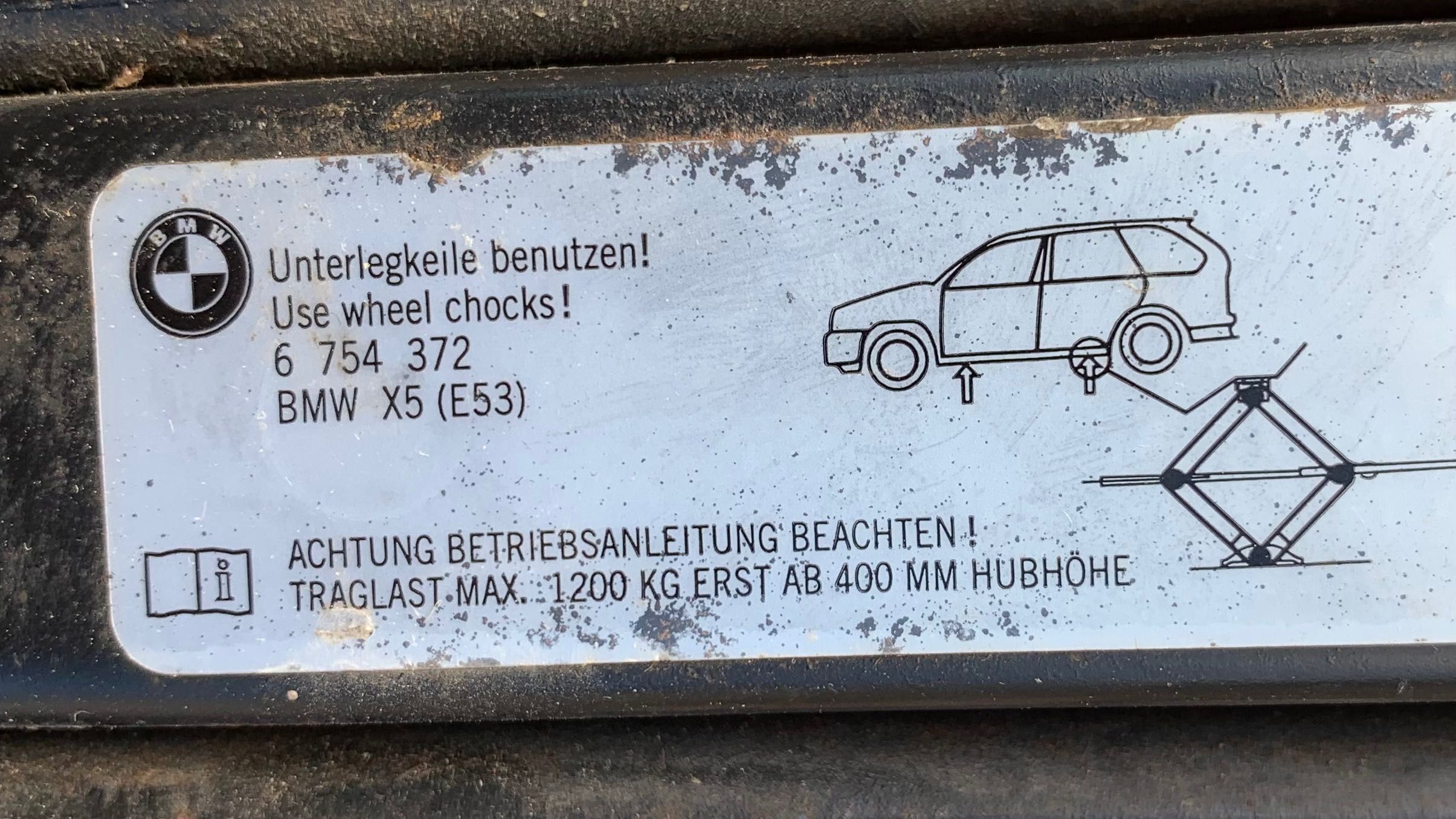 BMW X5 E53 X3 E83 Lewarek do zmiany kół ORYGINAŁ