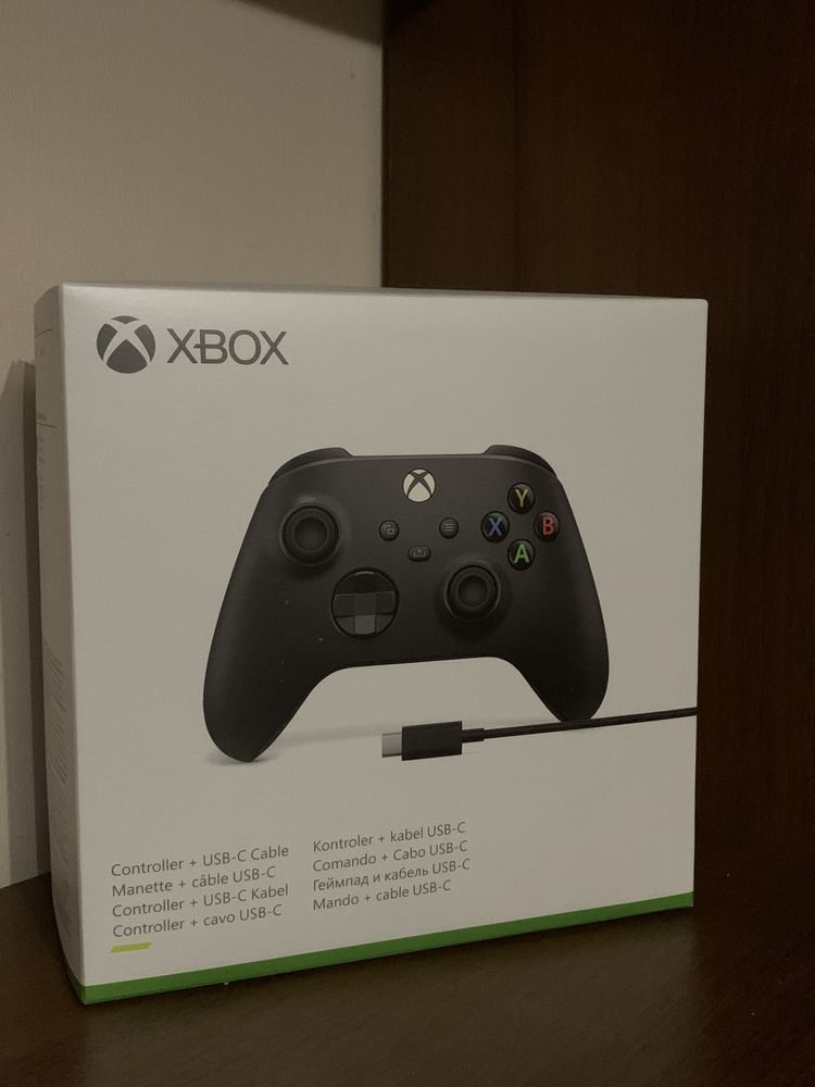 Геймпад Xbox Controller Carbon Black + USB Type-C кабель