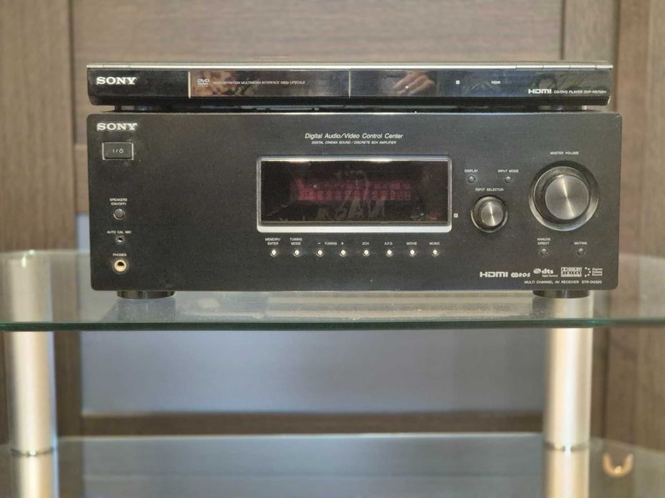 Kino domowe Sony STR-DG520 + DVD DVP-NS708H + kolumny SS-F6000P