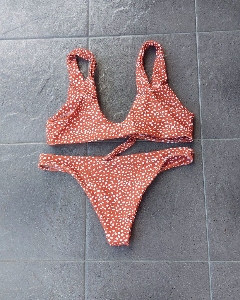 Strój kąpielowy bikini push up kokarda L 40 Nowy Shein