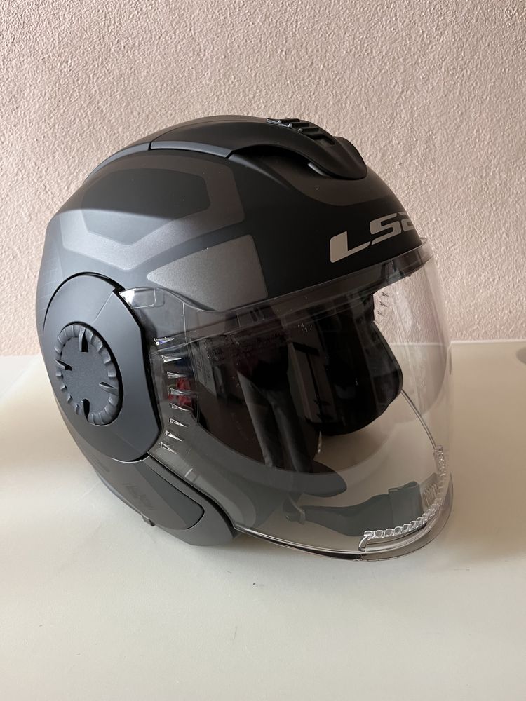 Capacete LS2 OF570 Verso Marker Preto Mate/Titanio