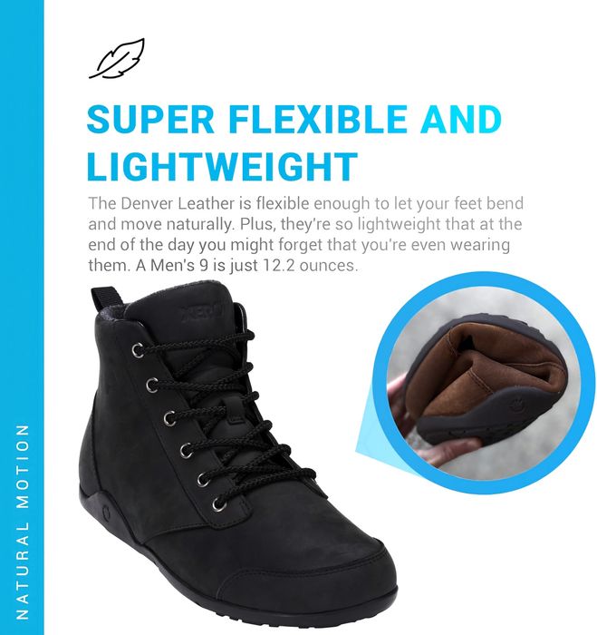Нові Шкіряні барефут barefoot чоловічі черевики Denver Leather Xero