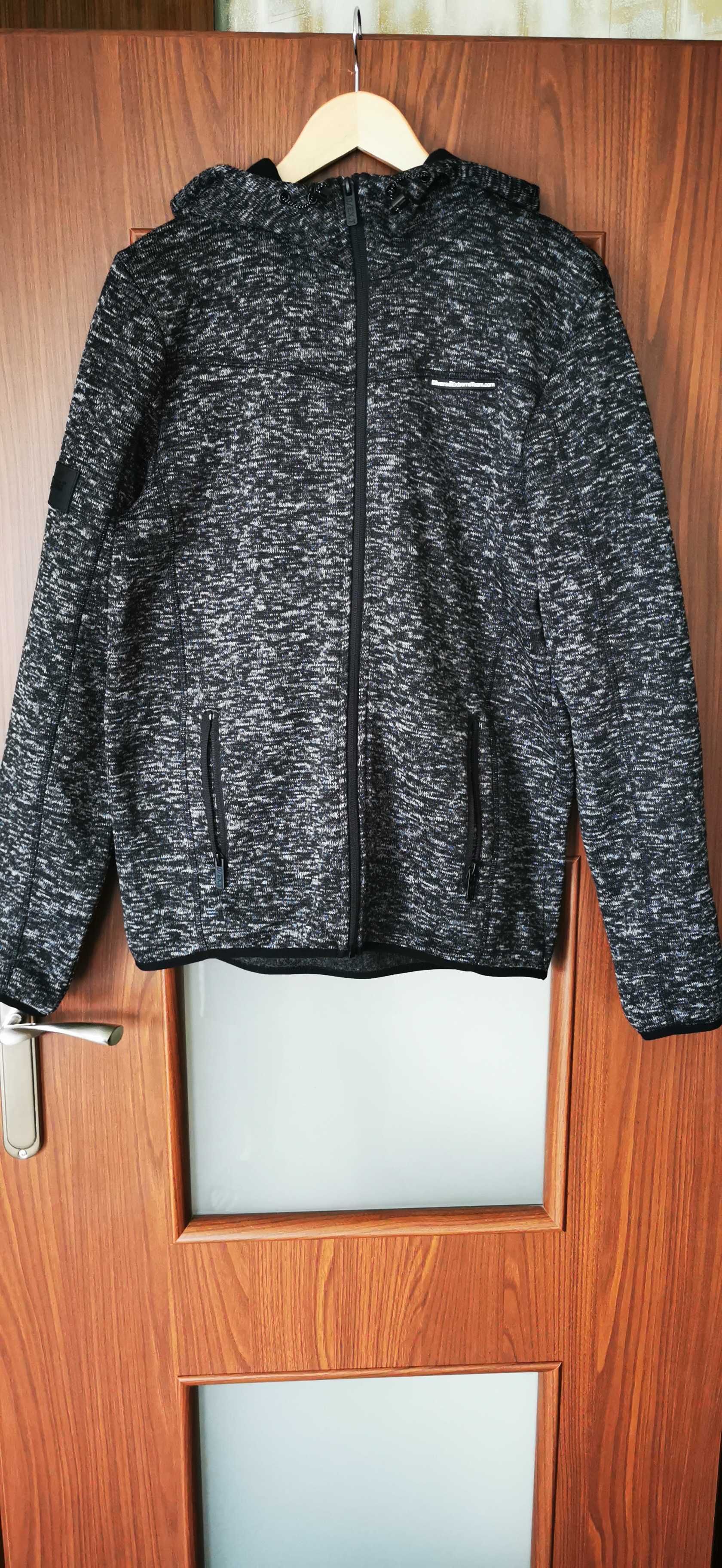 Rozpinana bluza z kapturem DIVERS DAKAR roz.M czarny melanż