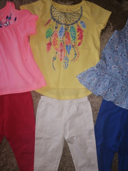 3 bluzeczki nowe r 110 gratis 3x getry
