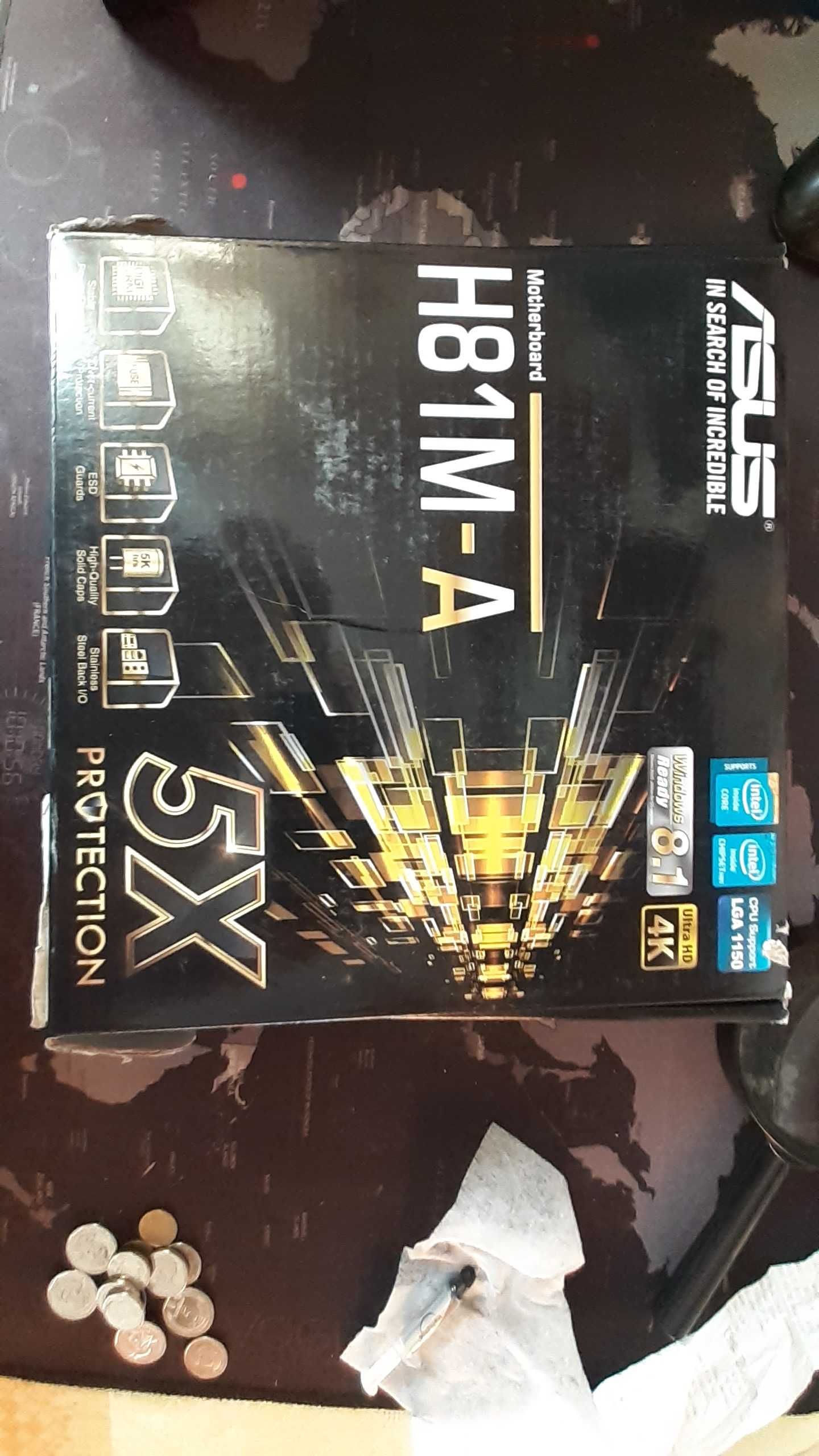 ASUS H81M-A LGA 1150, i3-4330, DDR 3 2x4 GB Kingston