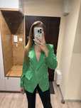 Zielona elegancka marynarka żakiet S butik smart casual