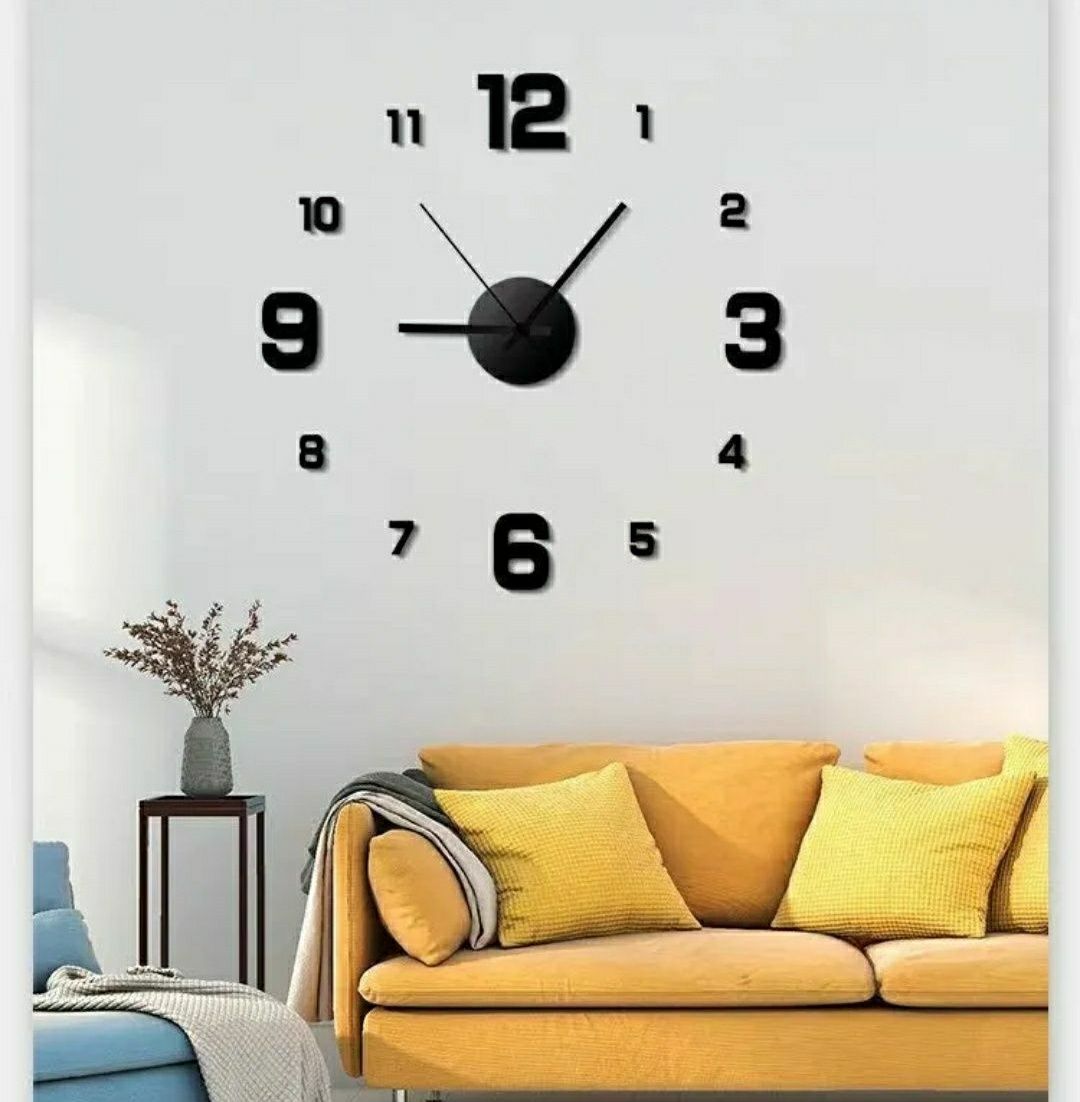 Настінний годинник, настенные часы,  безрамочные часы, 3D часы, часы,