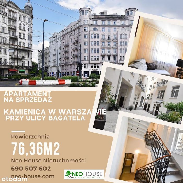 Kamienica  76m2 ul. Bagatela przy PL. Unii Lubelskiej