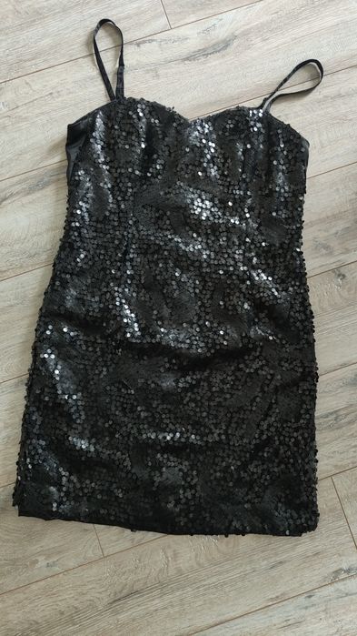 Cekiny czarna sukienka od H&M rozm 42