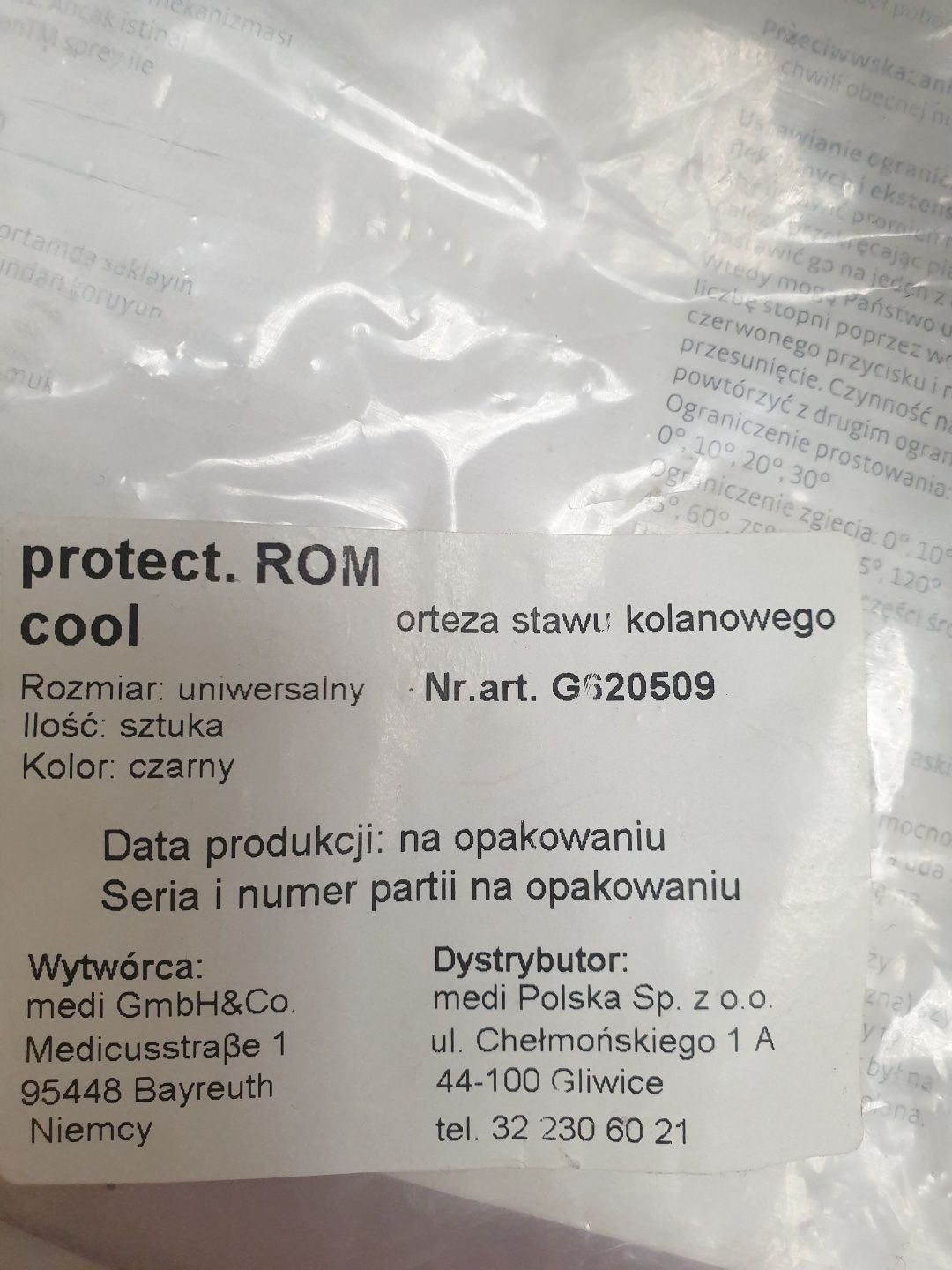 Orteza stawu kolanowego uniwersalna