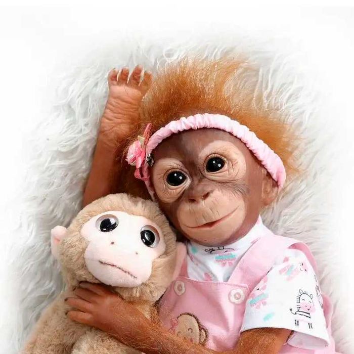 М'яконабивна Лялька Реборн Мавпа Бінго 52 см