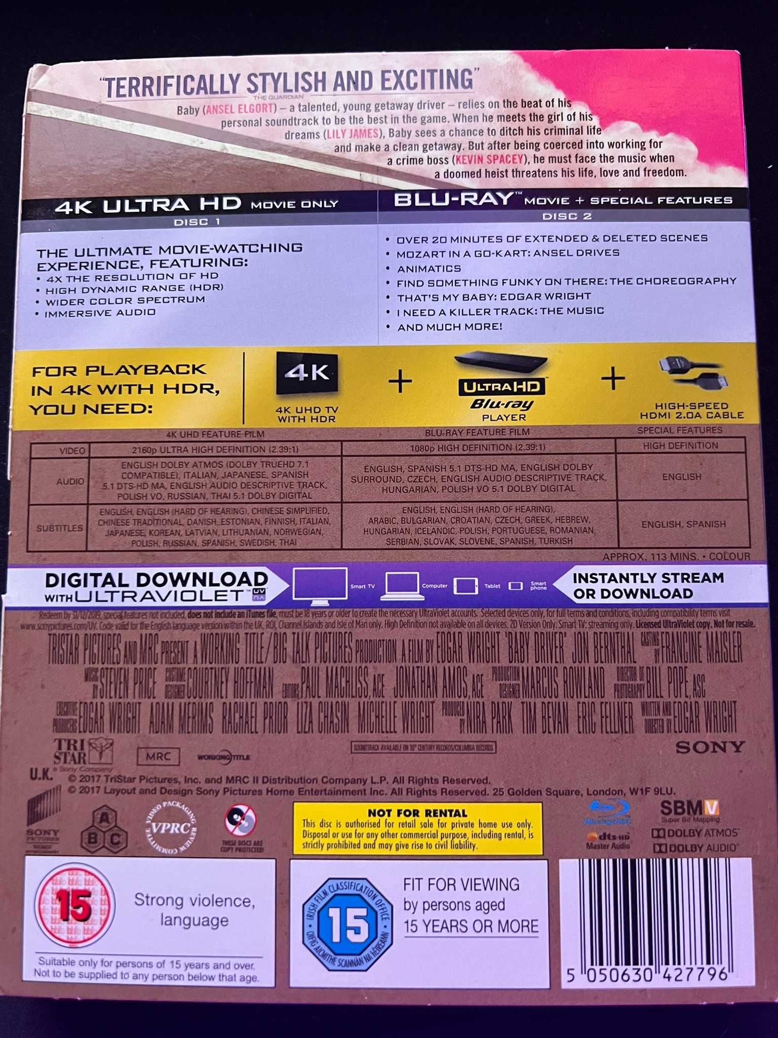 Baby Driver Blu-Ray 4k PL