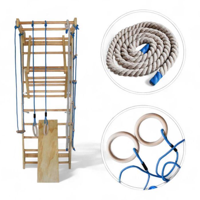 Drabinka Gimnastyczna z Akcesoriami  Trening i Zabawa Siłownia w Domu