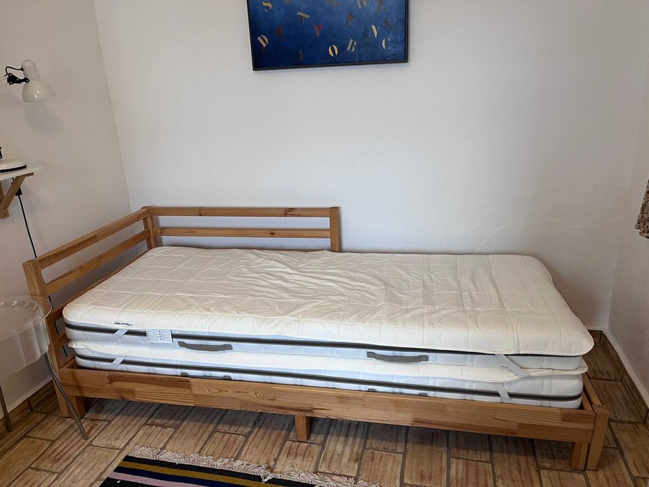 cama solteiro/casal TARVA IKEA 80/160x200, 2 colchões, 2 sobrecolchões