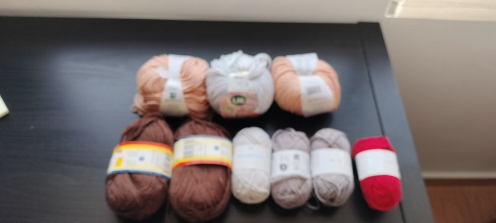 Lã de várias cores