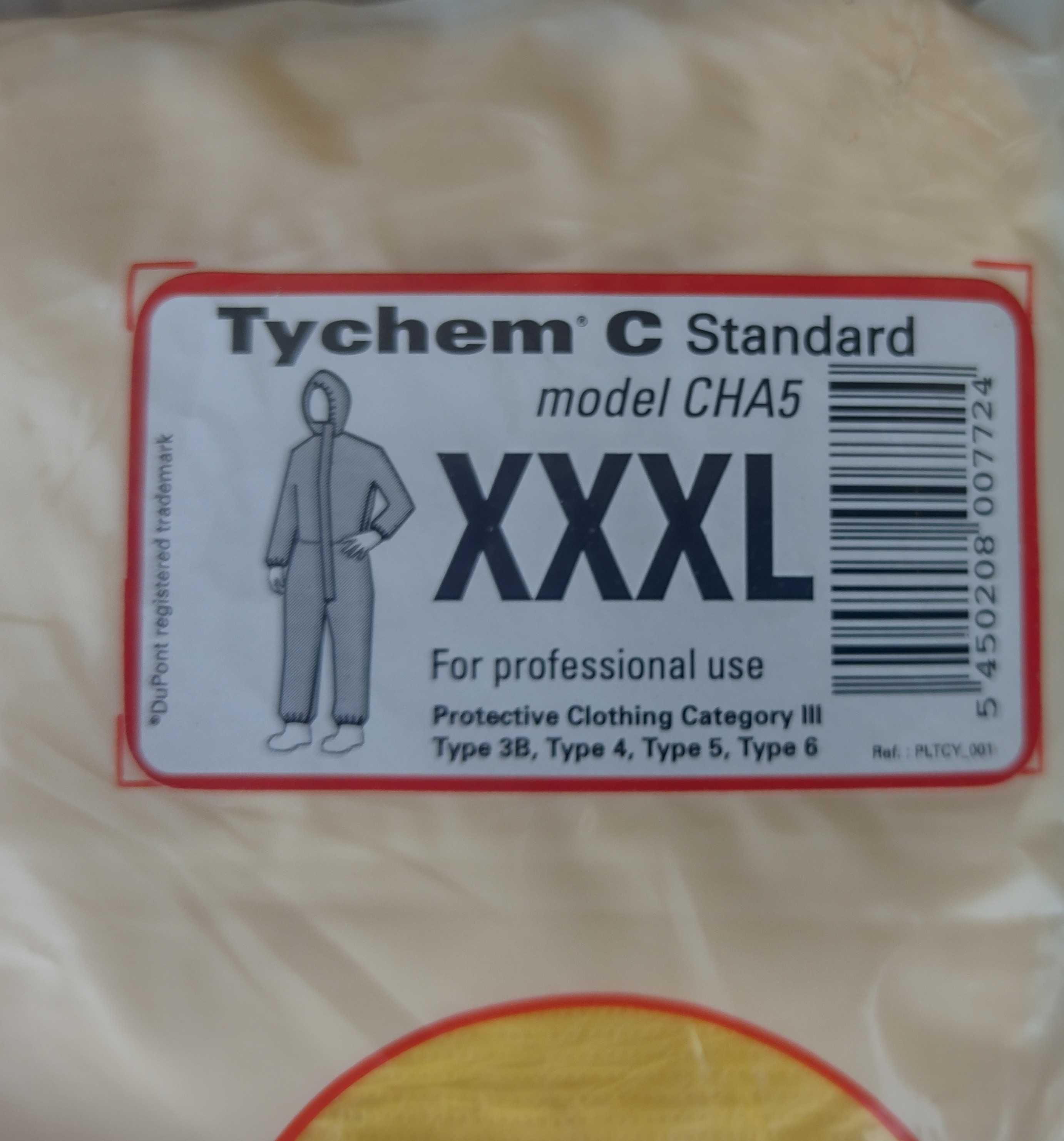 KOMBINEZON OCHRONNY DuPont Tychem "C" Standard model CHA5 ROZM. XXXL