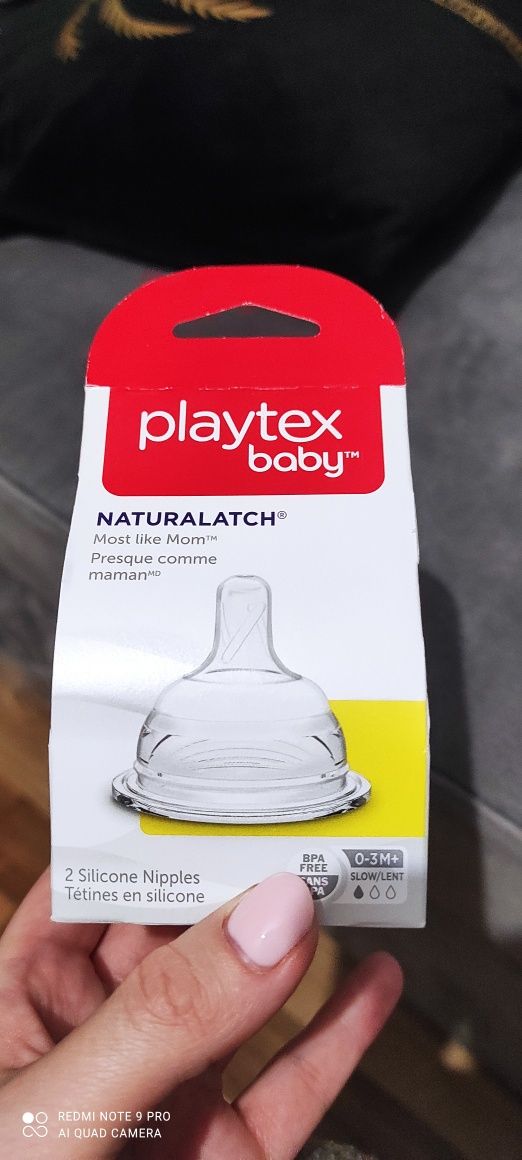 Dwa nowe smoczki do buteleki 0-3m+ smoczek  Playtex USA