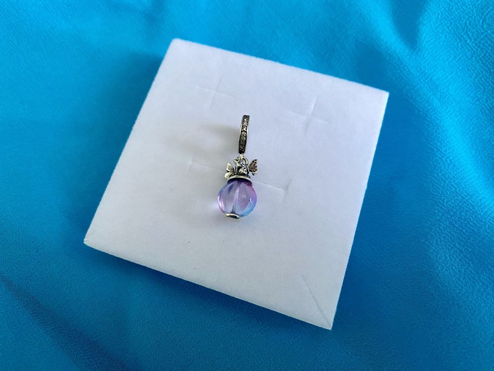 nowa unikatowa zawieszka charms beads motylkowane perfumy srebro 925