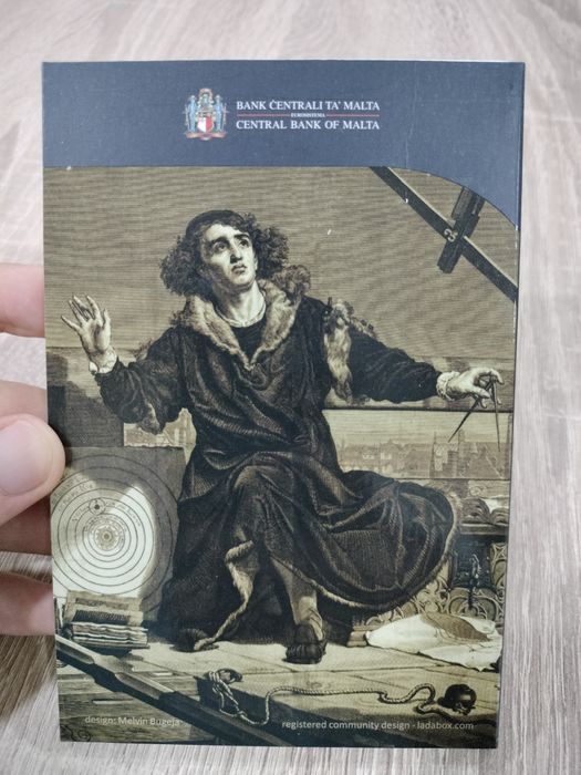 Moeda Comemorativa BNC 2€ Nicolaus Copernicus Malta 2023